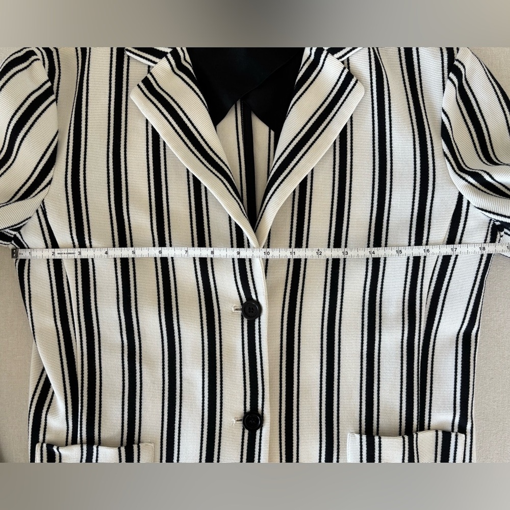 Max Mara Weekend blazer jacket striped black White medium small - Picture 9 of 11